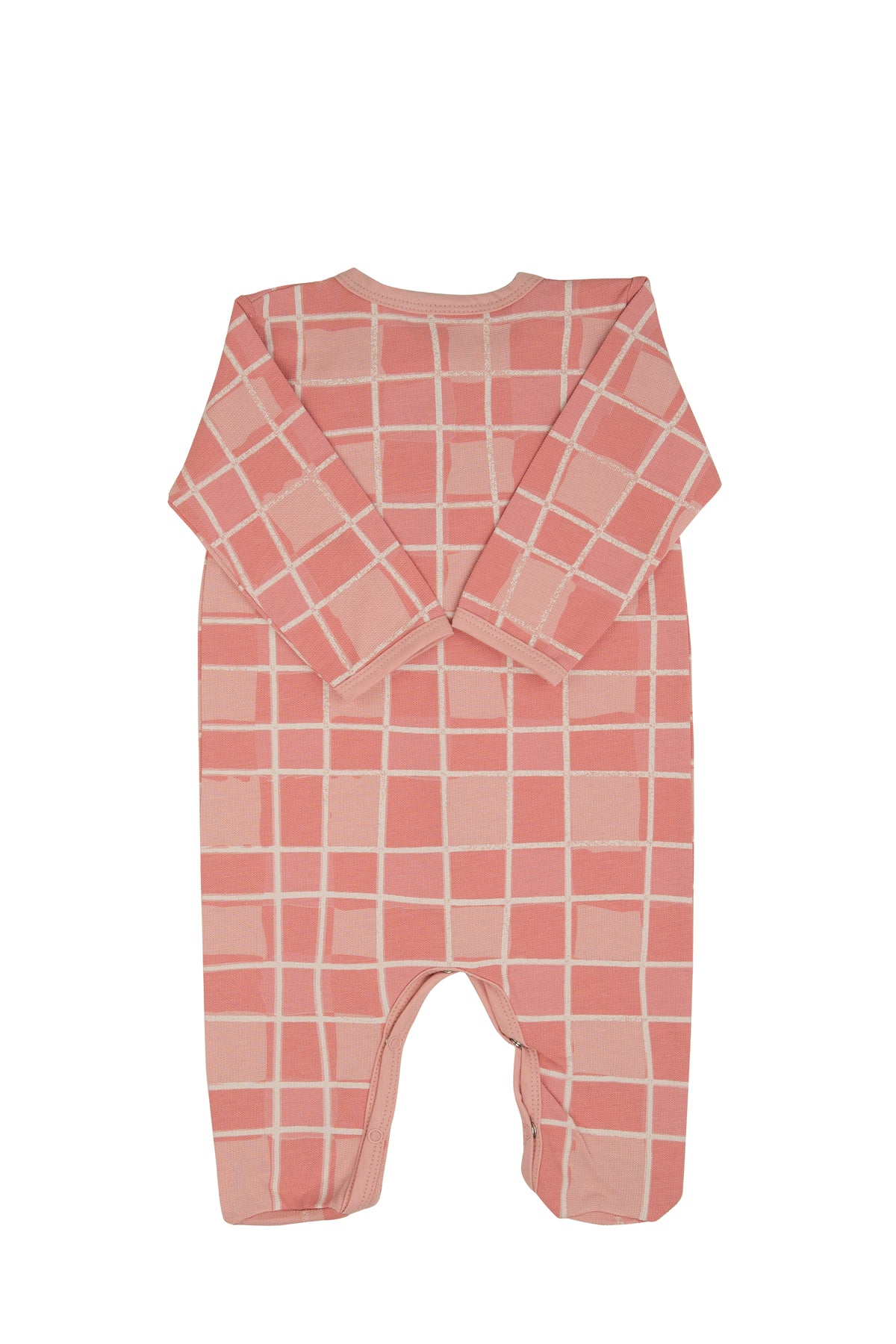 Kare Baskılı Boydan Çıtçıtlı Tulum