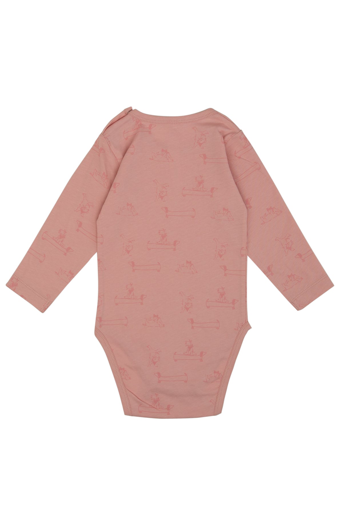 Mr.J & Ms.R Baskılı Omuz Çıtçıtlı Uzun Kollu Body