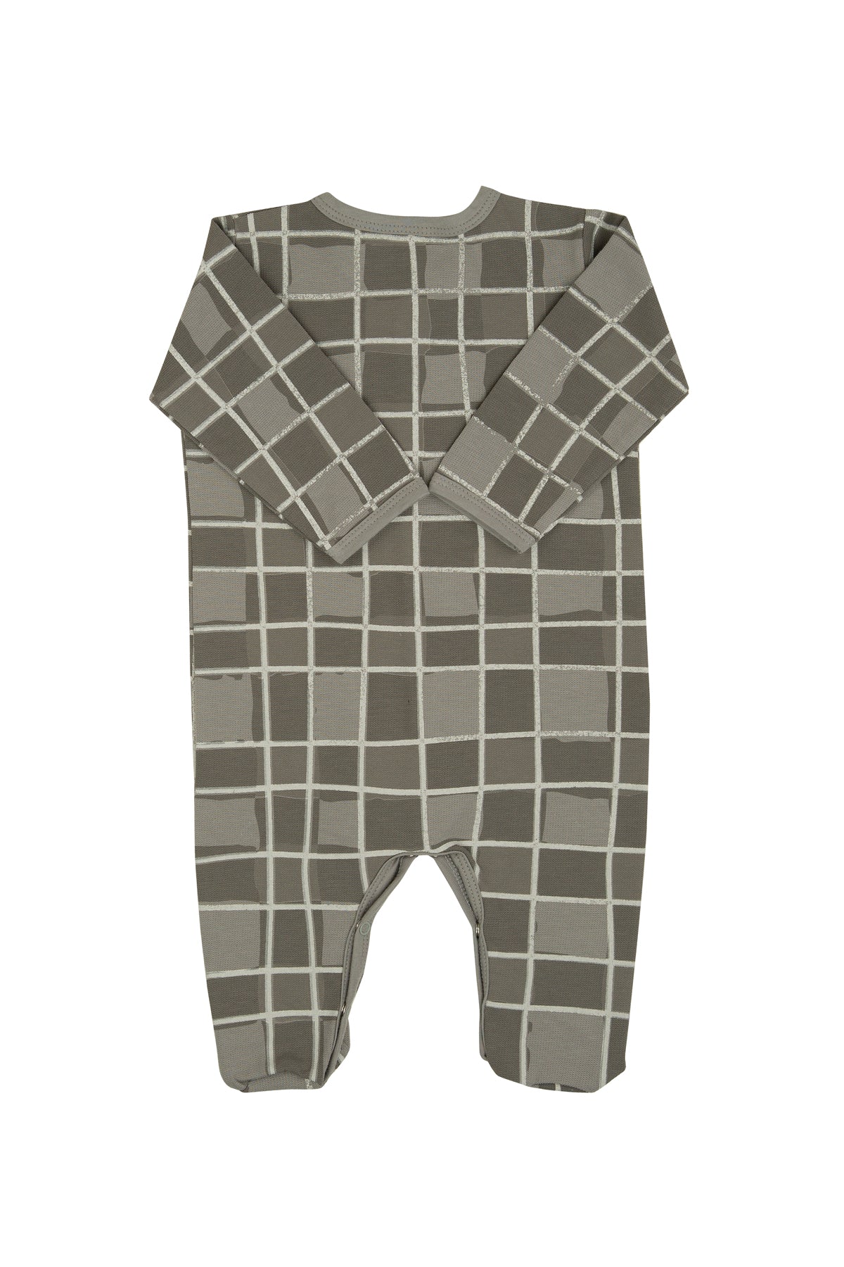 Kare Baskılı Boydan Çıtçıtlı Tulum